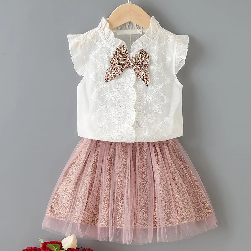 Summer Girls Clothing Sets Sleeveless Shirt Tops+Floral Skirt Girls Outfits Set Baby Girl Clothes Children Clothes Suits 2Pcs
Summer Girls Clothing Sets Sleeveless Shirt Tops+Floral Skirt Girls Outfits Set Baby Girl Clothes Children Clothes Suits 2Pcs