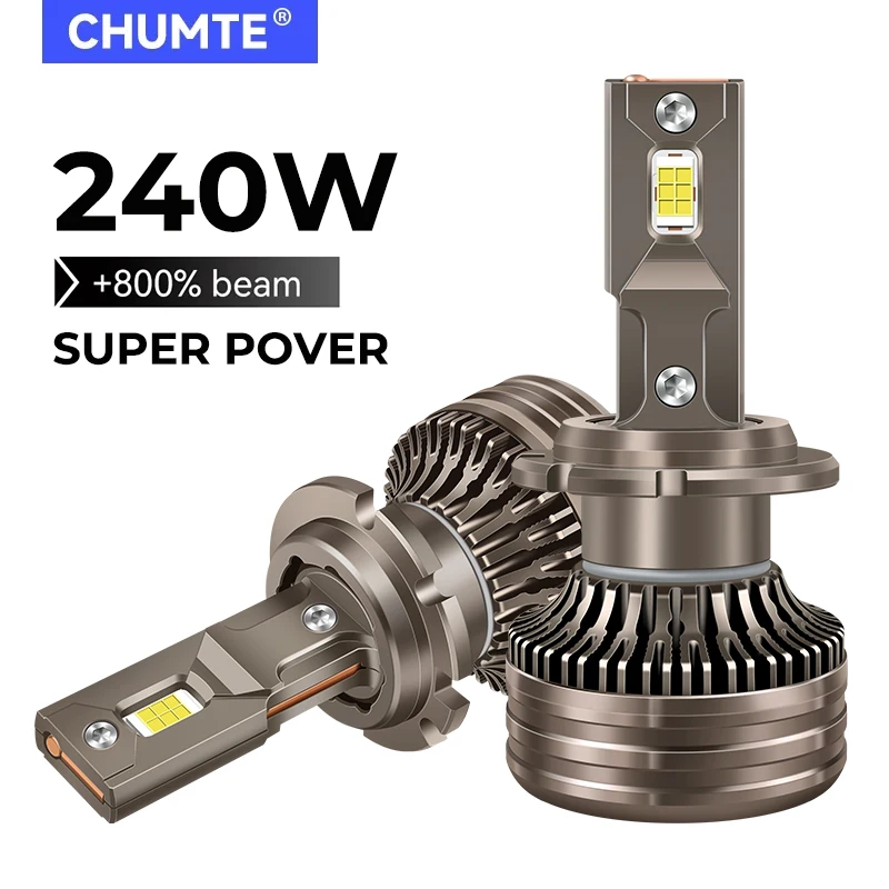 CHUMTE 2PCS Car LED Headlights 6000K 240W High-power 38000LM K12-D2H LED Bulb 3570 CSP Chip Auto LED Fog Lamps Headlights 12-36V 
CHUMTE 2PCS Car LED Headlights 6000K 240W High-power 38000LM K12-D2H LED Bulb 3570 CSP Chip Auto LED Fog Lamps Headlights 12-36V