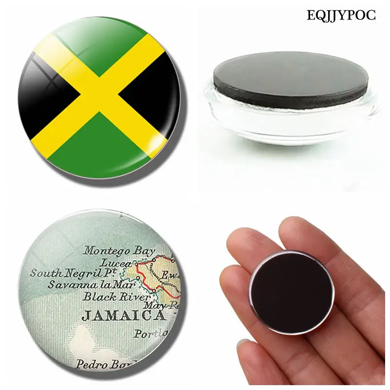 Jamaica Flag and Map 30 MM Fridge Magnet National Flag of Jamaica Glass Dome Magnetic Refrigerator Stickers Home Decoration
Jamaica Flag and Map 30 MM Fridge Magnet National Flag of Jamaica Glass Dome Magnetic Refrigerator Stickers Home Decoration
