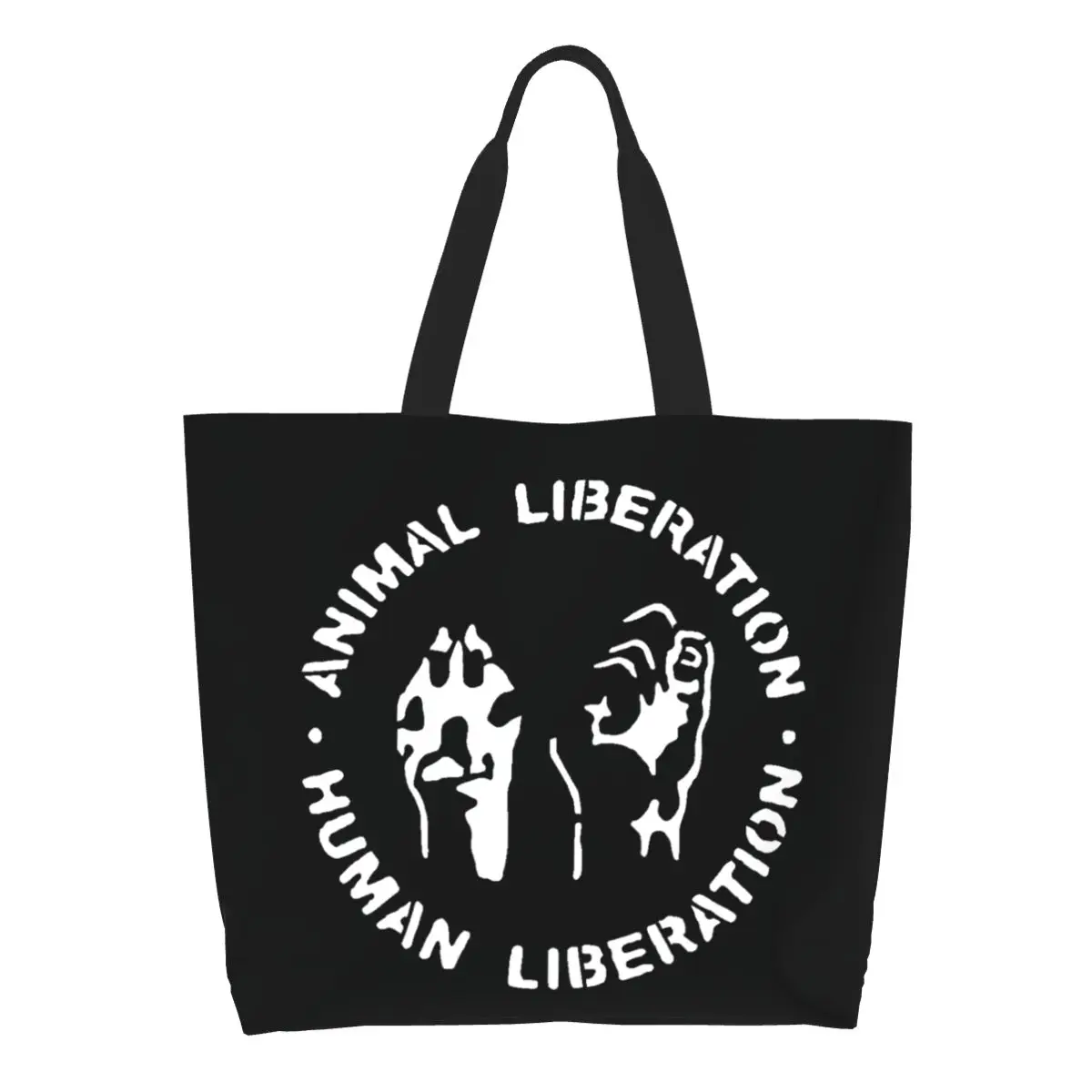 Grocery Shopping Bags Printing Canvas Shopper Shoulder Tote Bags Big Capacity Portable Vegan Animals Are Friends Handbag
Grocery Shopping Bags Printing Canvas Shopper Shoulder Tote Bags Big Capacity Portable Vegan Animals Are Friends Handbag