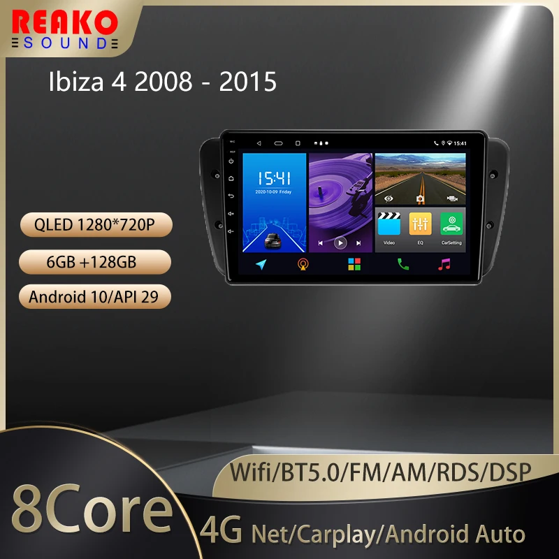 REAKOSOUND For SEAT Ibiza 6J IV 4 2008 - 2015 Car Radio Ai Voice Multimedia Video Player Navigation GPS Android Auto 2 Din
REAKOSOUND For SEAT Ibiza 6J IV 4 2008 - 2015 Car Radio Ai Voice Multimedia Video Player Navigation GPS Android Auto 2 Din