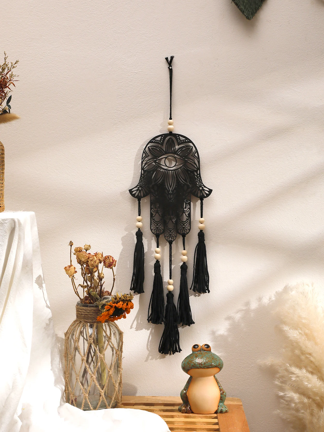 Wooden Wall Decor Hamsa Hand Evil Eye Home Decor Macrame Hanging Decor Boho Home Decoration Macrame Wall Hanging Room Ornament
Wooden Wall Decor Hamsa Hand Evil Eye Home Decor Macrame Hanging Decor Boho Home Decoration Macrame Wall Hanging Room Ornament