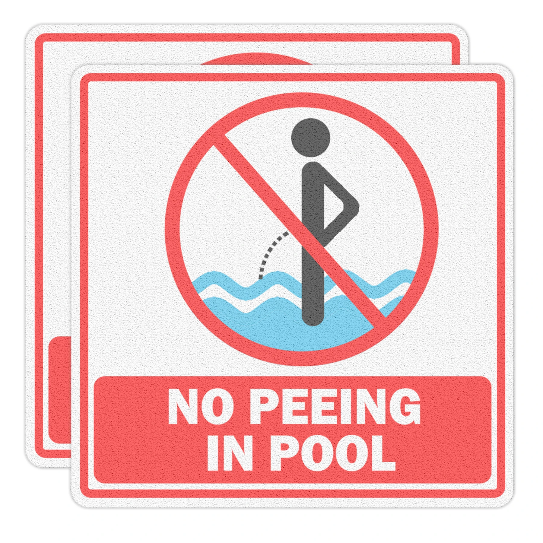 6Pcs No Peeing In Pool Sticker 6*6 Inches Anti Slip Pool Safety Warning Signs Anti-Skid Pebbled Surface Adhesive Pool Marker
6Pcs No Peeing In Pool Sticker 6*6 Inches Anti Slip Pool Safety Warning Signs Anti-Skid Pebbled Surface Adhesive Pool Marker