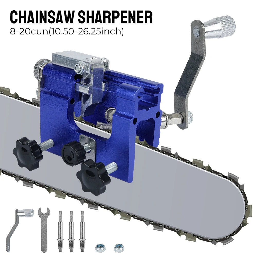 

Electric Saws Repair Tools Woodworking Chainsaw Sharpener Chain tooth With 3 Grinding Rod Hand-operated Sharpening