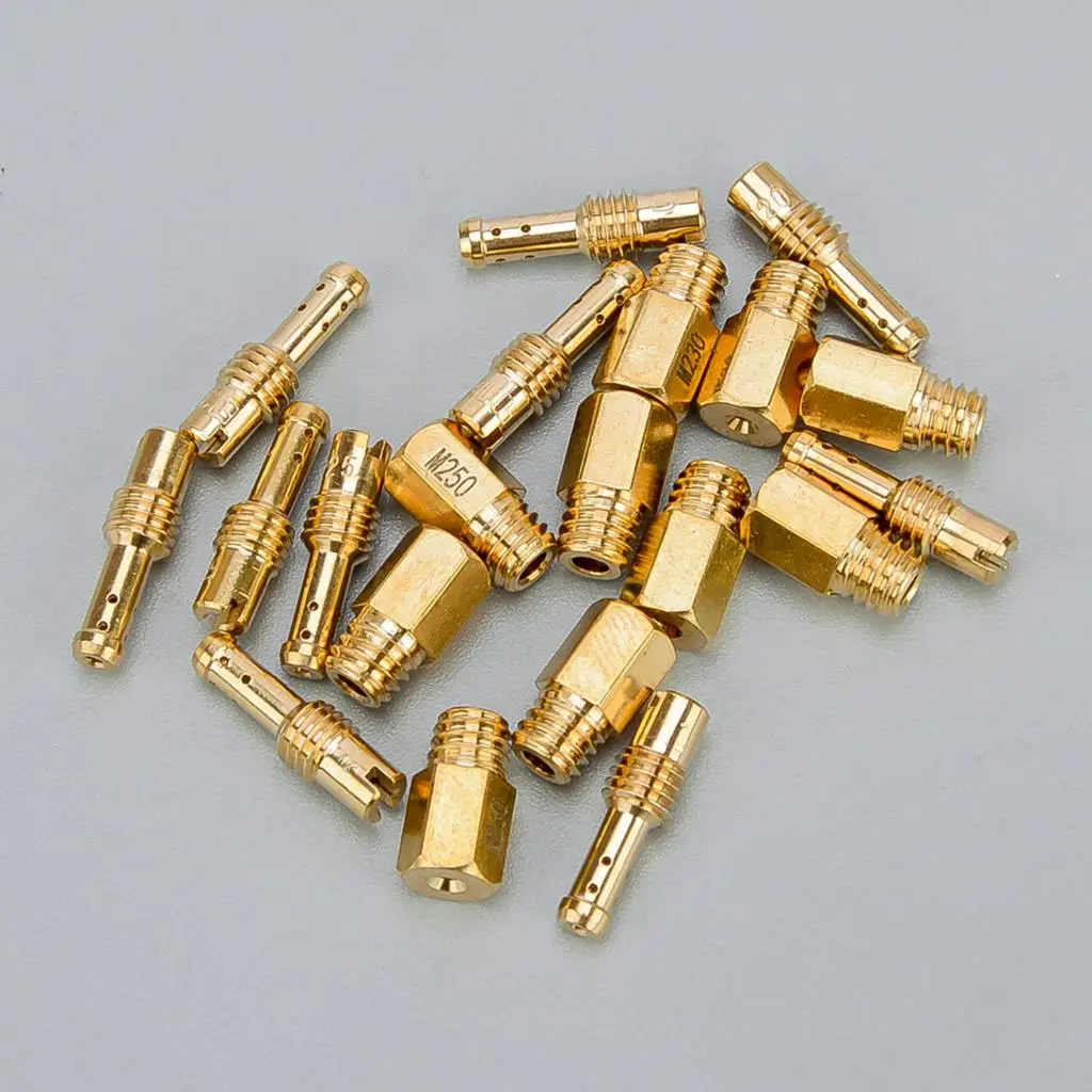 Motorcycle 10Pcs Main and Pilot Jets Gold Fit for Mikuni VM TM TMX VM22 Carburetor 5.0x0.8mm
Motorcycle 10Pcs Main and Pilot Jets Gold Fit for Mikuni VM TM TMX VM22 Carburetor 5.0x0.8mm
