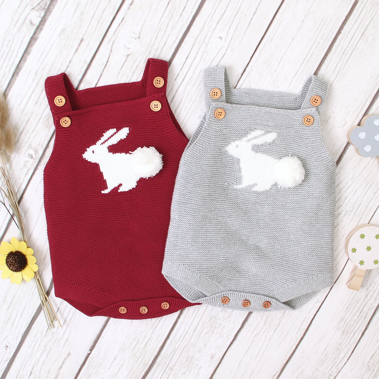 Newborn Baby Bodysuits Sleeveless Outerwear Infant Boys Girls Easter Rabbit Knitted Jumpsuits Outfits One Piece Children Costume 
Newborn Baby Bodysuits Sleeveless Outerwear Infant Boys Girls Easter Rabbit Knitted Jumpsuits Outfits One Piece Children Costume
