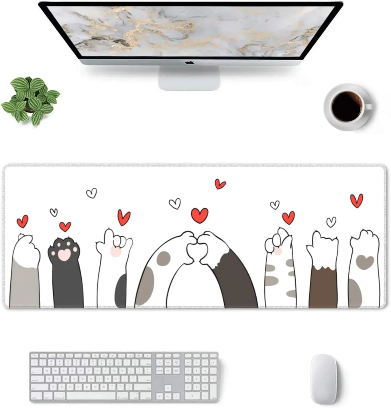 Kawaii Cat Paw Gaming Mouse Pad Large XL Desk Mat Long Extended Pads Big Mousepad for Home Office Laptop 31.5 X 11.8 Inch
Kawaii Cat Paw Gaming Mouse Pad Large XL Desk Mat Long Extended Pads Big Mousepad for Home Office Laptop 31.5 X 11.8 Inch