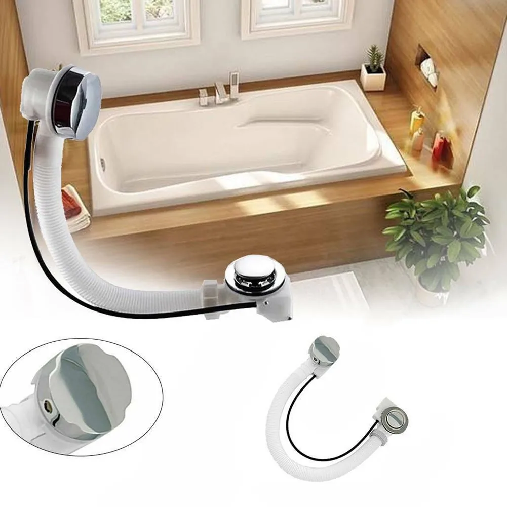 Kit Set Bath Waste Pipe Plug Practical Bath Bath Waste Pipe Convenient Handle Overflow Plastic Waste 55cm Long
Kit Set Bath Waste Pipe Plug Practical Bath Bath Waste Pipe Convenient Handle Overflow Plastic Waste 55cm Long