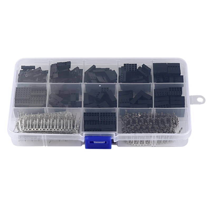 

ABHU 620Pcs Dupont Connector 2.54Mm, Dupont Cable Jumper Wire Pin Header Housing Kit, Male Crimp Pins+Female Pin Terminal Connec