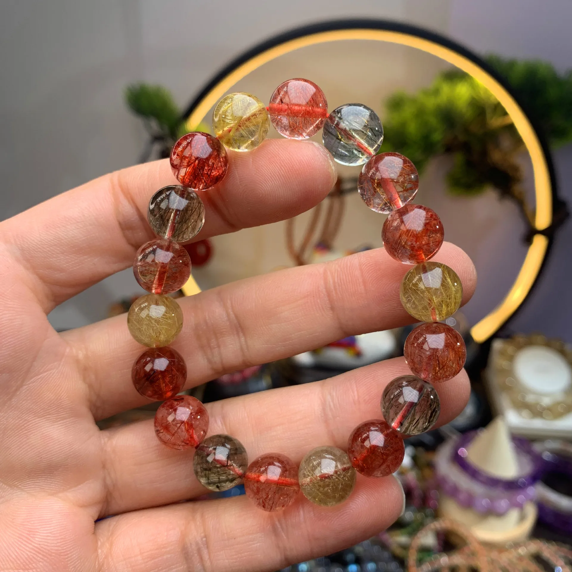 Natural Colorful Red Rutilated Quartz Bracelet Clear Round Beads Women Men Wealthy 7mm 8mm 9mm 10mm 11mm 12mm 13mm 14mm AAAAA
Natural Colorful Red Rutilated Quartz Bracelet Clear Round Beads Women Men Wealthy 7mm 8mm 9mm 10mm 11mm 12mm 13mm 14mm AAAAA