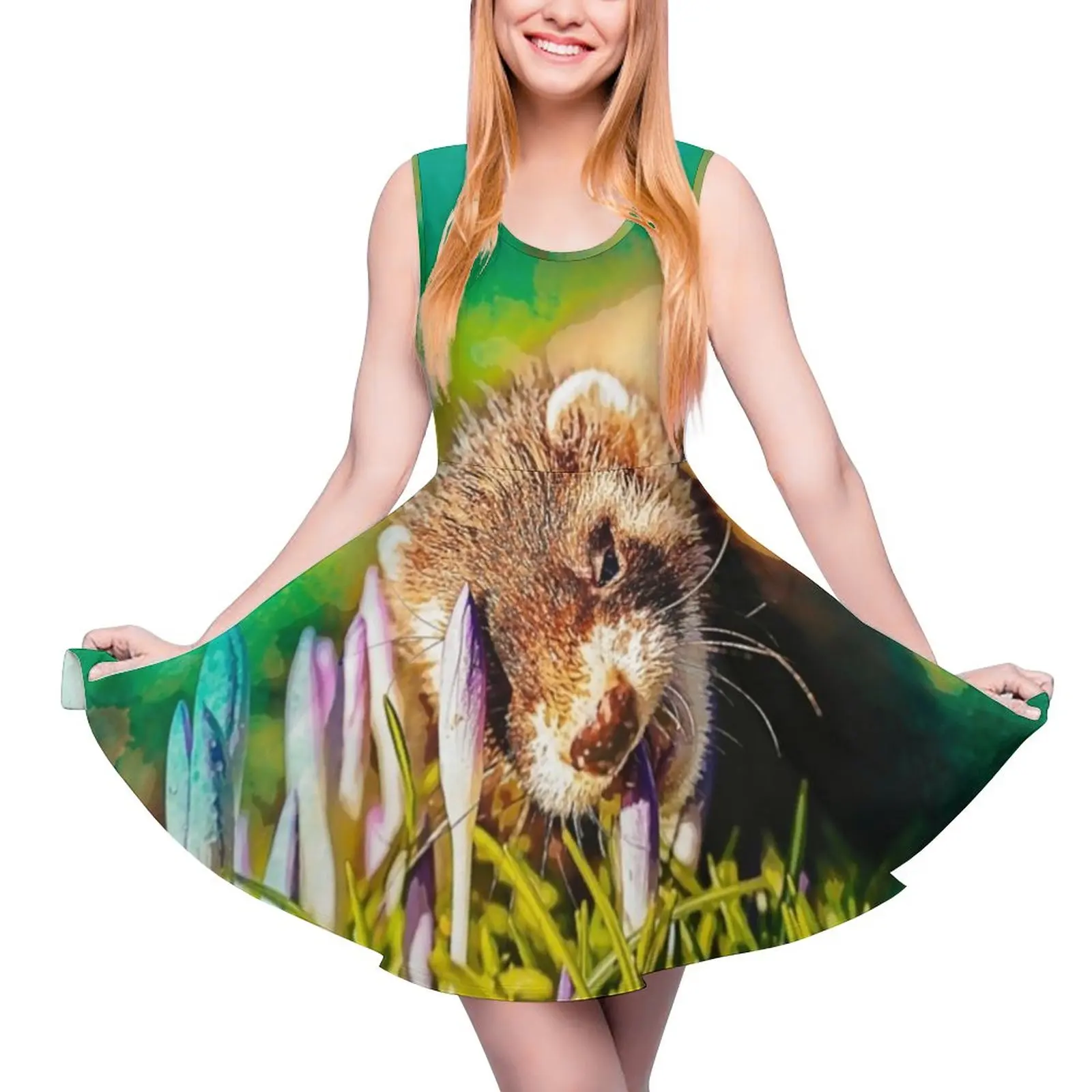 Платье с забавным принтом хорька, весенние платья в стиле бохо с цветами, модное корейское платье без рукавов для скейтбординга, женские дизайнерские платья, подарок
Платье с забавным принтом хорька, весенние платья в стиле бохо с цветами, модное корейское платье без рукавов для скейтбординга, женские дизайнерские платья, подарок