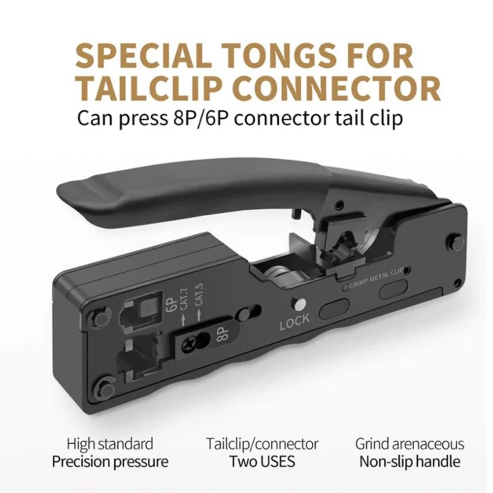 Crimping Plier Network Cable Plier Dovetail Clamp Crimping Tool Cat7 Cat6A Cat6e Cat5E Cat5 Multifuncti Crystal Head Tool
Crimping Plier Network Cable Plier Dovetail Clamp Crimping Tool Cat7 Cat6A Cat6e Cat5E Cat5 Multifuncti Crystal Head Tool