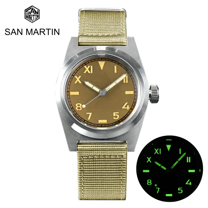 San Martin New Retro 38mm Military Automatic Diver Watches 20ATM Sapphire Glass SN031 Mechanical Wrist Watch for Men Male Pilot
San Martin New Retro 38mm Military Automatic Diver Watches 20ATM Sapphire Glass SN031 Mechanical Wrist Watch for Men Male Pilot