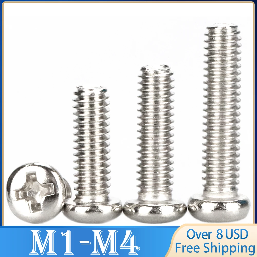 20 ~ 500 pcs Nickel Plated Carbon Steel Cross Phillips Round Pan Head Screw Bolt M1 M1.2 M1.4 M1.6 m1.7 M2 M2.5 M2.6 M3 M3.5 M4
20 ~ 500 pcs Nickel Plated Carbon Steel Cross Phillips Round Pan Head Screw Bolt M1 M1.2 M1.4 M1.6 m1.7 M2 M2.5 M2.6 M3 M3.5 M4