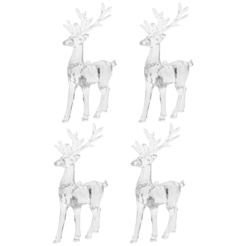 4 Pcs Decorate Child Christmas Table Decoration Elk Figurines Acrylic Desktop Statue
4 Pcs Decorate Child Christmas Table Decoration Elk Figurines Acrylic Desktop Statue