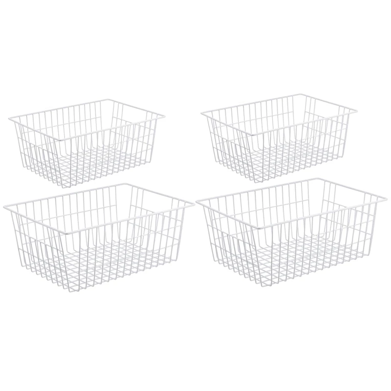 4 Pack Wire Storage Baskets, Farmhouse Metal Wire Basket Freezer Storage Organizer Bins With Handles(White)
4 Pack Wire Storage Baskets, Farmhouse Metal Wire Basket Freezer Storage Organizer Bins With Handles(White)