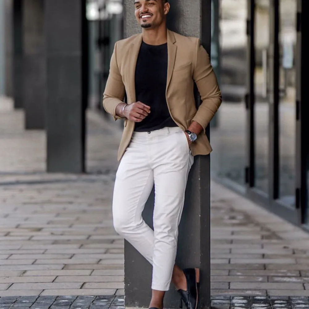 Jacket White Pant Costume Homme Slim Fit Men Suits Wedding Tuxedos Groom Business Party Prom Best Men Blazer Masculino
Jacket White Pant Costume Homme Slim Fit Men Suits Wedding Tuxedos Groom Business Party Prom Best Men Blazer Masculino