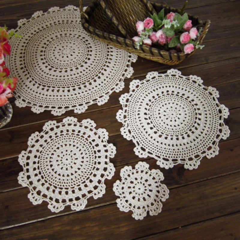 1pc Round Retro Hollow Placemat Cup Tablecloth Handmade Crochet Lace Cotton Placemat Cover Pad Crochet Tea Coffee Doily
1pc Round Retro Hollow Placemat Cup Tablecloth Handmade Crochet Lace Cotton Placemat Cover Pad Crochet Tea Coffee Doily