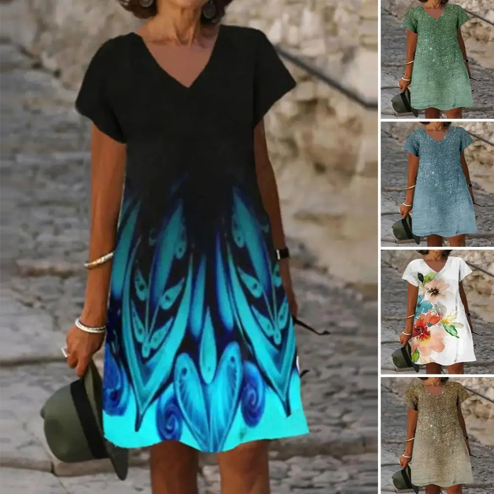 Straight Fashion 3D Pattern Print Midi Dress Loose Casual Dress V-neck for Vacation
Straight Fashion 3D Pattern Print Midi Dress Loose Casual Dress V-neck for Vacation