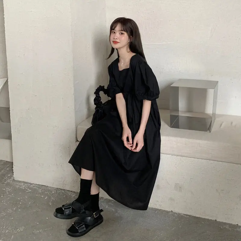 Short Sleeve Dresses Women Black Casual Charm Pure Temperament Korean Style Simple Ins Popular Stylish Students Harajuku Sweet
Short Sleeve Dresses Women Black Casual Charm Pure Temperament Korean Style Simple Ins Popular Stylish Students Harajuku Sweet