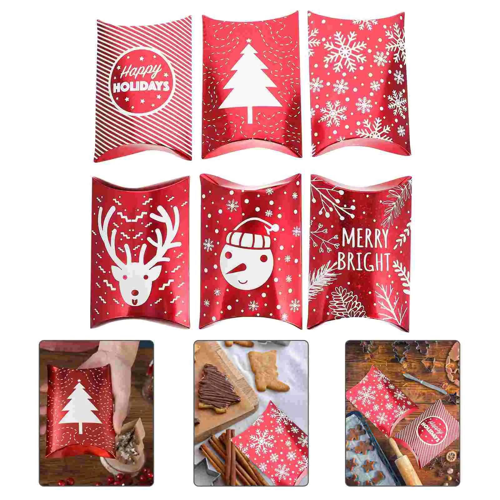 12pcs Paper Box Party Wrapping Box Gift Pillow Box Cookie Box Packing Box Candy Pillow Pie Box Box 
12pcs Paper Box Party Wrapping Box Gift Pillow Box Cookie Box Packing Box Candy Pillow Pie Box Box