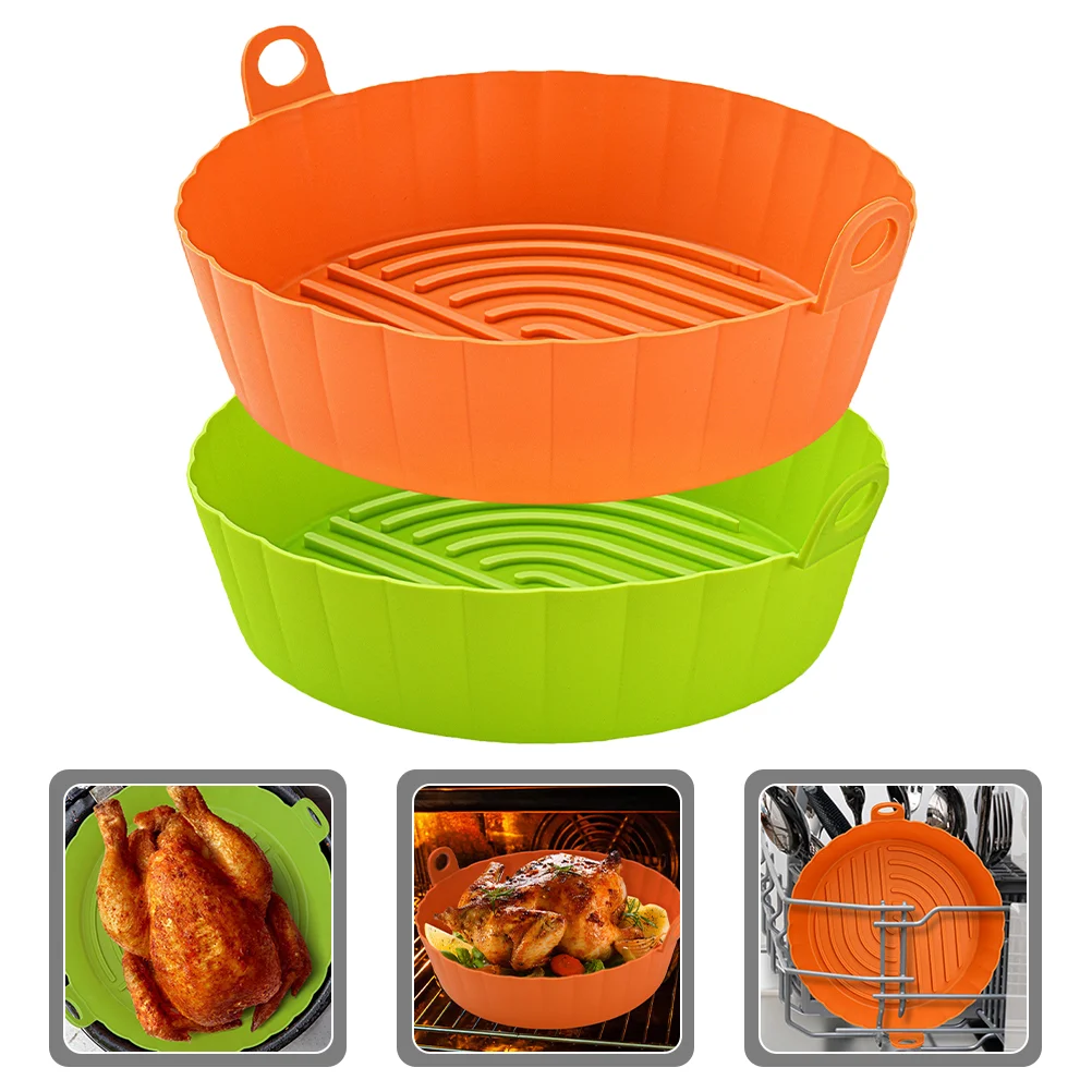 2Pcs Oven Fryer Silicone Tray Air Fryer Liner Silicone Air Fryer Basket Kitchen Must Haves for Air Fryer Home
2Pcs Oven Fryer Silicone Tray Air Fryer Liner Silicone Air Fryer Basket Kitchen Must Haves for Air Fryer Home