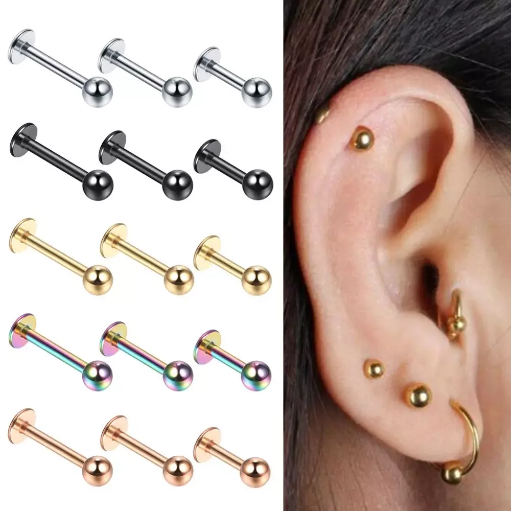 New in Steel 16G Tragus Helix Bar 3mm Ball Labret Lip Bar Rings Stud Cartilage Ear Piercings Body Jewelry For Women Men earrings
New in Steel 16G Tragus Helix Bar 3mm Ball Labret Lip Bar Rings Stud Cartilage Ear Piercings Body Jewelry For Women Men earrings