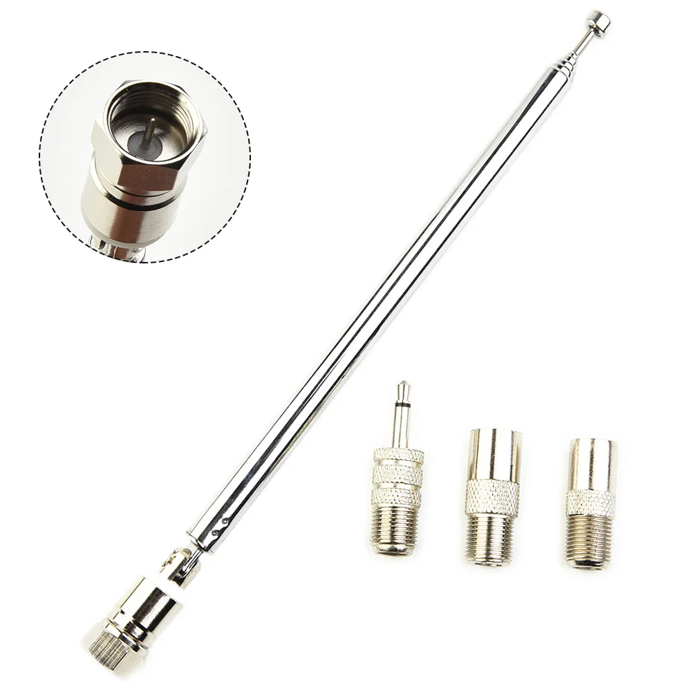 

4pcs/set Telescopic DAB FM Radio Aerial Retractable DAB FM Radio Antenna W 3 Adapters HiFi AV Receiver Mini System