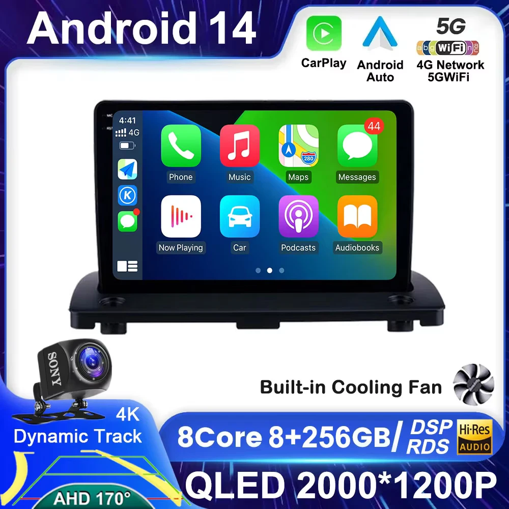 Android 14 для Volvo XC90 XC 90 2004-2014 Автомобильный радиоплеер Навигация GPS Мультимедиа