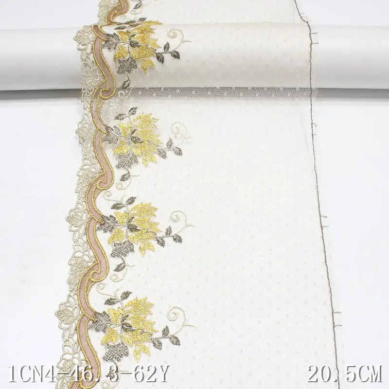 28 ярдов Изысканная Цветочная вышивка, кружевная отделка для нижнего белья, швейный материал 21 см, светильник фиолетовая сетчатая кружевная ткань
28 ярдов Изысканная Цветочная вышивка, кружевная отделка для нижнего белья, швейный материал 21 см, светильник фиолетовая сетчатая кружевная ткань