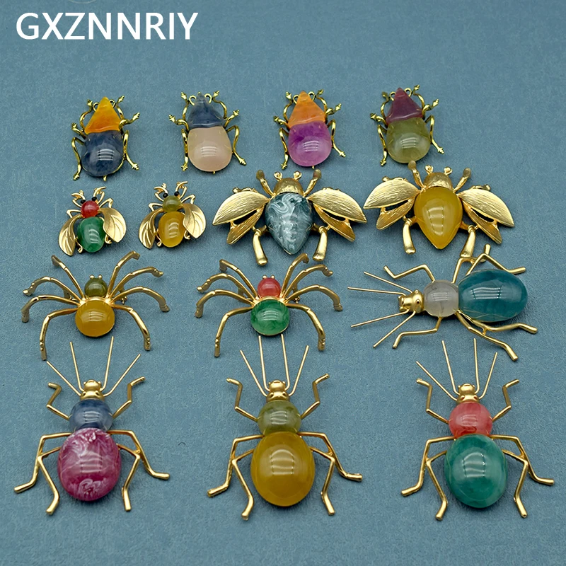 

Fashion Insect Brooches for Women Accessories Gold Color Metal Pins Big Resin Beetle Brooch Party Broches Para Ropa Mujer Gift