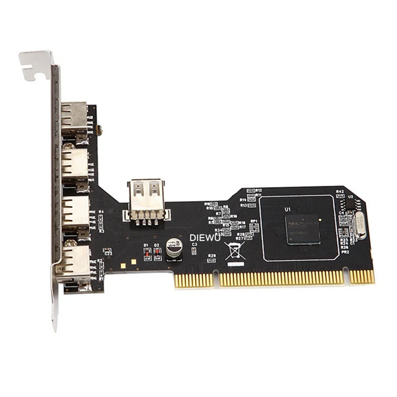 Плата расширения USB2.0 PCI-5 USB 2,0, адаптер расширения микросхемы NEC, карта настольного расширения
Плата расширения USB2.0 PCI-5 USB 2,0, адаптер расширения микросхемы NEC, карта настольного расширения