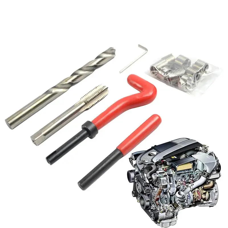 Metric Thread Repair Tool Kit Metric And SAE Thread Repair Kit Stainless M5 M6 M8 M10 M12 Thread Repair Insert Kit Compatible 
Metric Thread Repair Tool Kit Metric And SAE Thread Repair Kit Stainless M5 M6 M8 M10 M12 Thread Repair Insert Kit Compatible