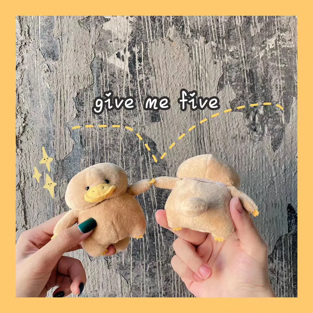 Cartoon Cute 3D Plush Duck Hand Warmer Silicone Bluetooth Wireless Earphone Case for Apple AirPods Pro 1 2 Fur Cover
Cartoon Cute 3D Plush Duck Hand Warmer Silicone Bluetooth Wireless Earphone Case for Apple AirPods Pro 1 2 Fur Cover