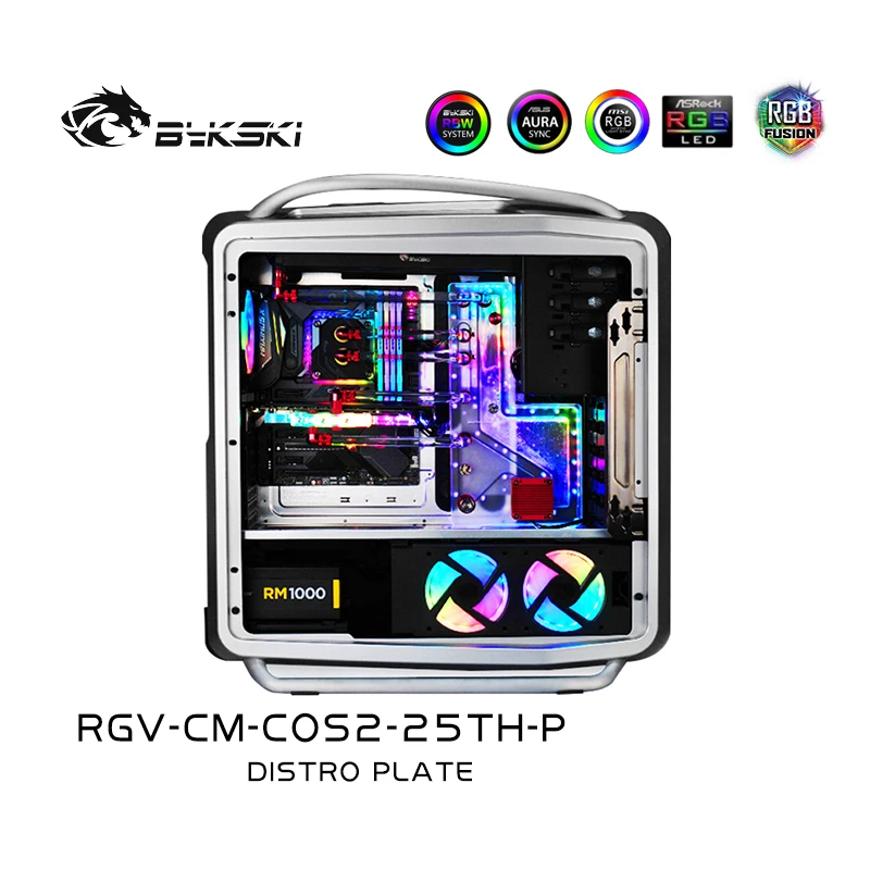 

Bykski RGV-CM-COS2-25TH-P,Distro Plate for Cooler Master COSMOS II Dynamic Case,Waterway Board Reservoir for PC Water Cooling