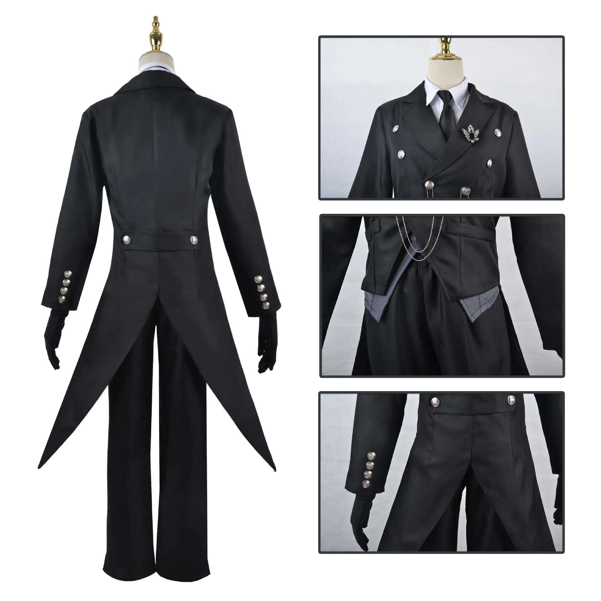Black Butler Cosplay Japanese Anime Kuroshitsuji Sebastian Michaelis Cosplay Costume Unisex Uniforms
Black Butler Cosplay Japanese Anime Kuroshitsuji Sebastian Michaelis Cosplay Costume Unisex Uniforms