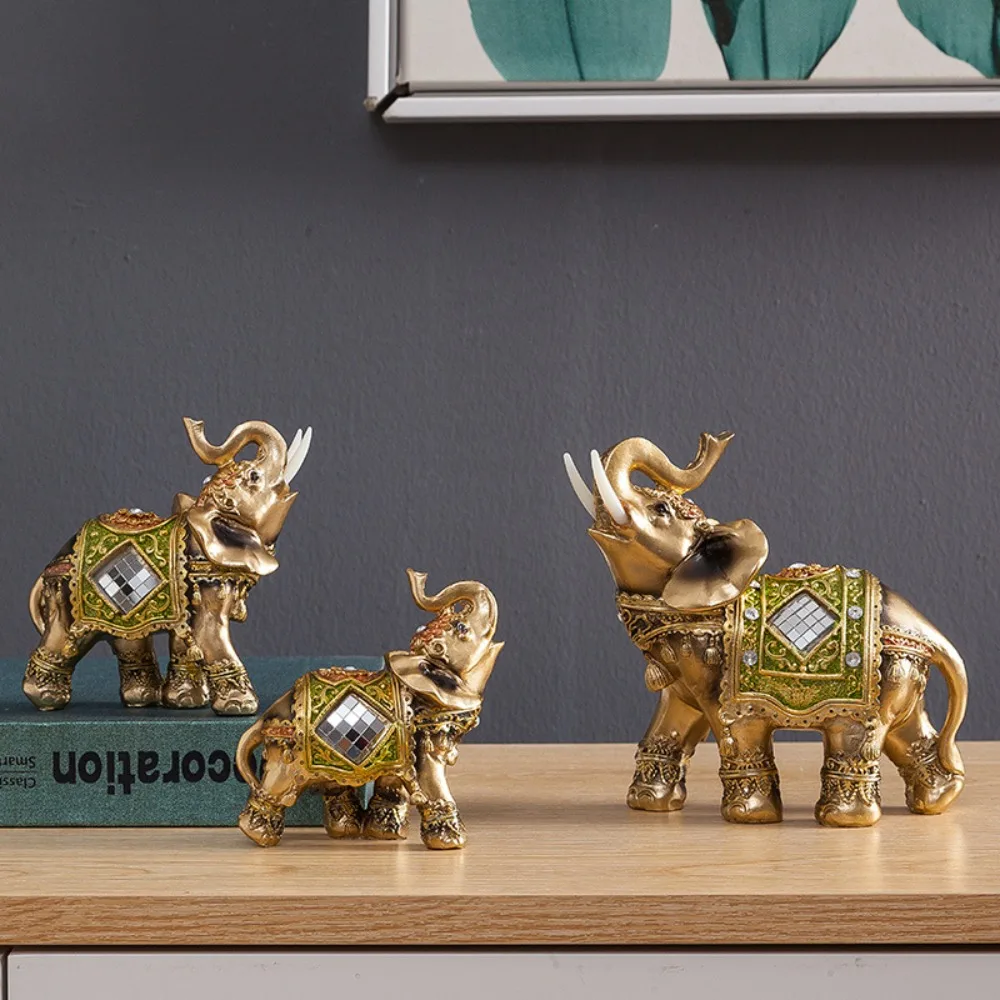 

Тайское изделие ручной работы из смолы слон новые предметы домашнего обихода три слона творческие украшения Ins украшение слон