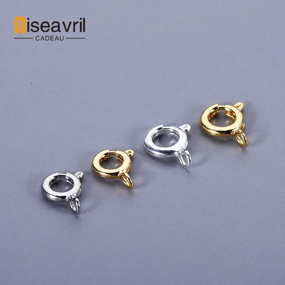 10pcs 14K/18K Gold Round Claw Spring Clasps Hooks 6mm 7mm for Bracelet Necklace Connectors DIY Jewelry Making Supplies Wholesale
10pcs 14K/18K Gold Round Claw Spring Clasps Hooks 6mm 7mm for Bracelet Necklace Connectors DIY Jewelry Making Supplies Wholesale