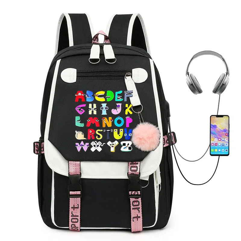 The New Alphabet Lore Letter USB Charging Children's Backpack Schoolbag Boys and Girls Backpack Lightening Zipper Shoulders
The New Alphabet Lore Letter USB Charging Children's Backpack Schoolbag Boys and Girls Backpack Lightening Zipper Shoulders