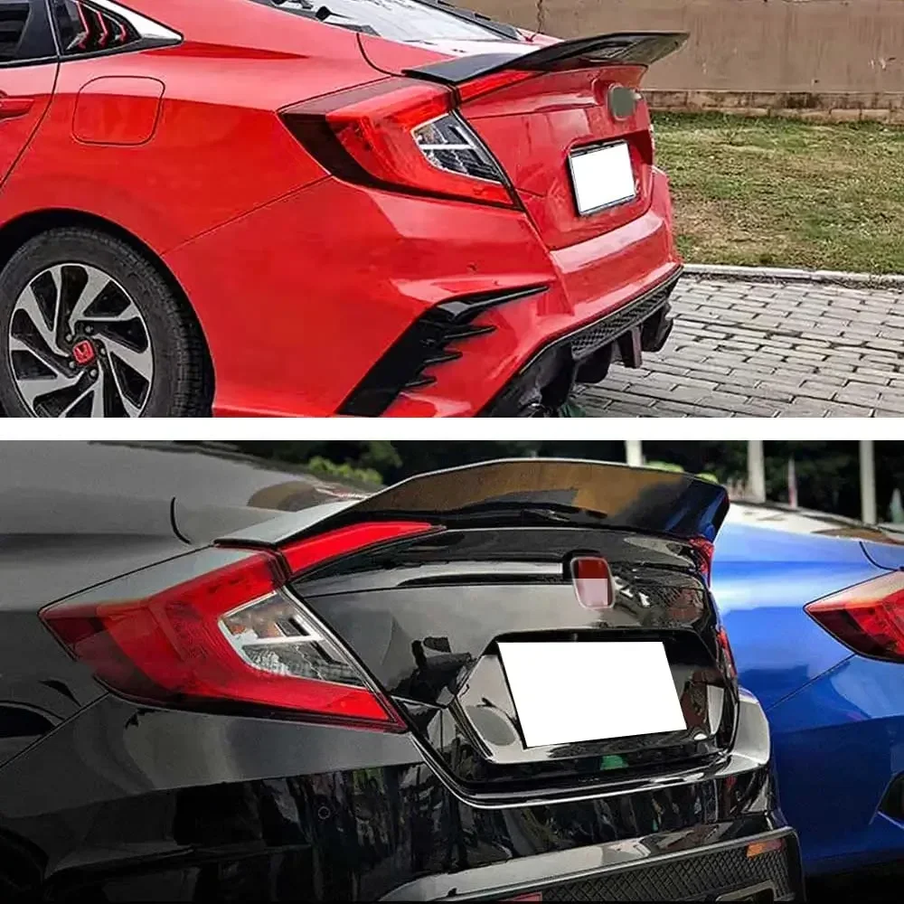 Стильный спойлер для Civic R Автомобильный задний грузовика губа крыла Ducktail Honda 10 Gen