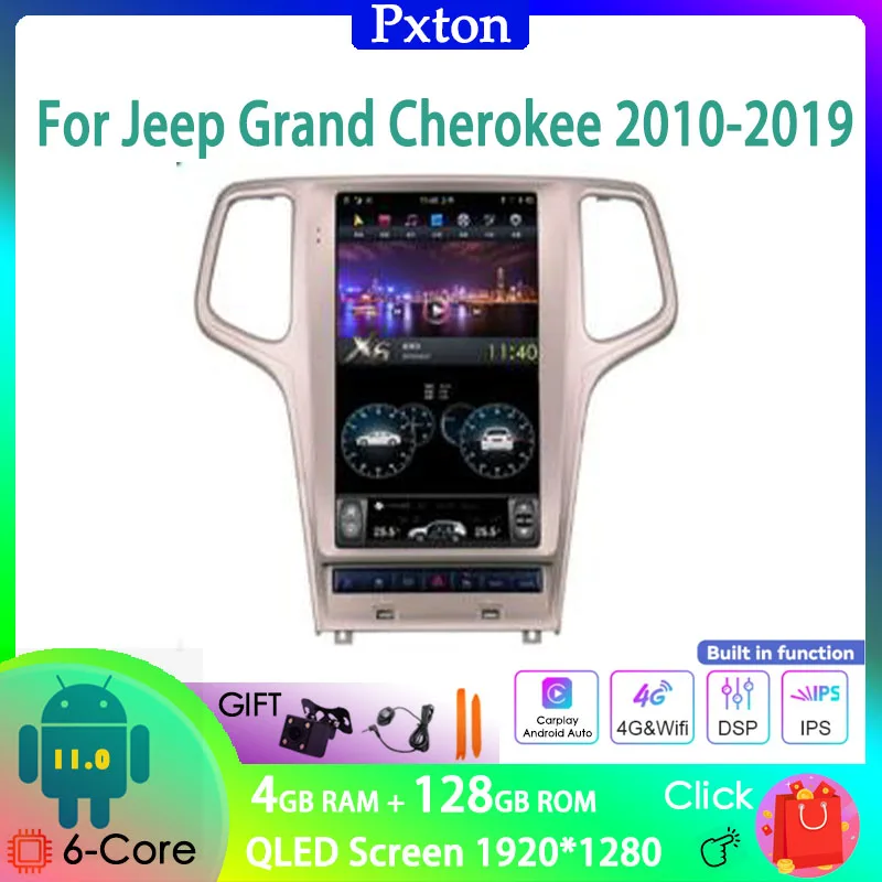 Pxton Tesla Screen Android Car Radio Stereo Multimedia Player For Jeep Grand Cherokee 2010-2019 Carplay Auto 6G+128G 4G WIFI DS
Pxton Tesla Screen Android Car Radio Stereo Multimedia Player For Jeep Grand Cherokee 2010-2019 Carplay Auto 6G+128G 4G WIFI DS