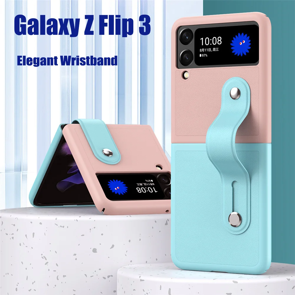 Модный жесткий чехол из поликарбоната с ремешком на запястье для Samsung Galaxy z Flip 3
Модный жесткий чехол из поликарбоната с ремешком на запястье для Samsung Galaxy z Flip 3