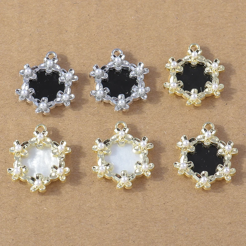 4pcs Cute Flower Pearl Mirror Charms for Jewelry Making Women Fashion Drop Earrings Pendants Necklaces DIY Crafts Supplies
4pcs Cute Flower Pearl Mirror Charms for Jewelry Making Women Fashion Drop Earrings Pendants Necklaces DIY Crafts Supplies
