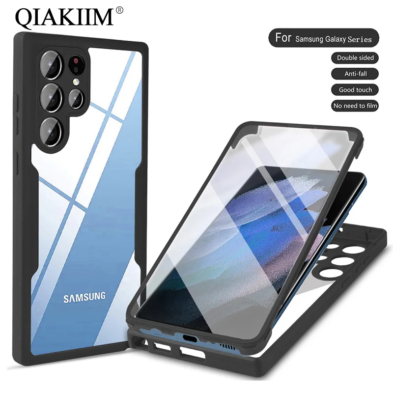 360 Full Cover For Samsung Galaxy S22 Ultra S21 FE A72 A52 A32 A22 A12 A21S A71 A51 A02S A03S Transparent Shockproof Phone Case
360 Full Cover For Samsung Galaxy S22 Ultra S21 FE A72 A52 A32 A22 A12 A21S A71 A51 A02S A03S Transparent Shockproof Phone Case