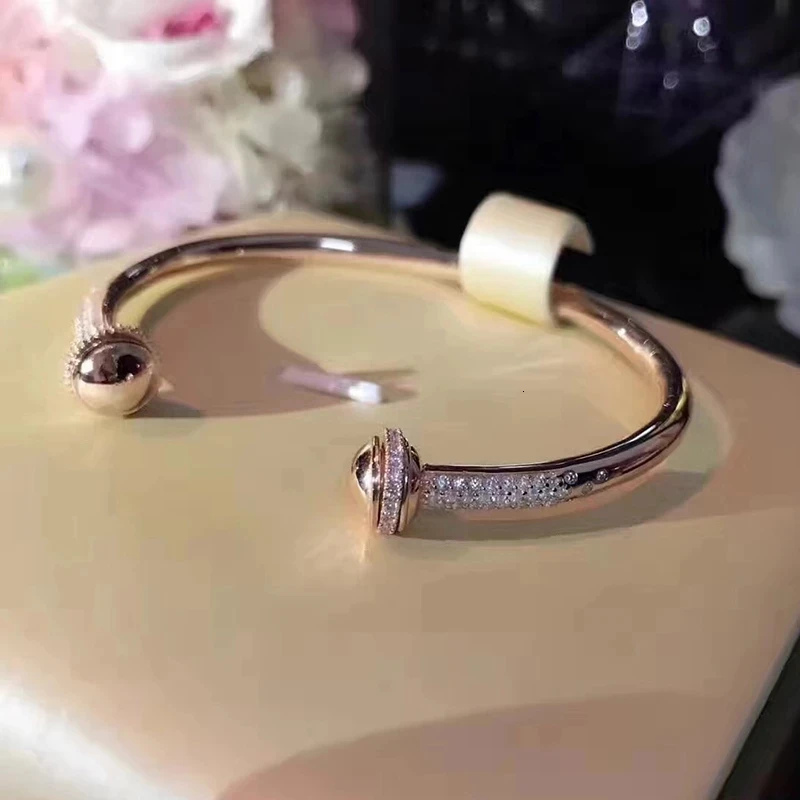 925 sterling silver swivel ball bracelet for men and women, wedding jewelry, platinum and rose gold open bracelet, high quality gift
925 sterling silver swivel ball bracelet for men and women, wedding jewelry, platinum and rose gold open bracelet, high quality gift