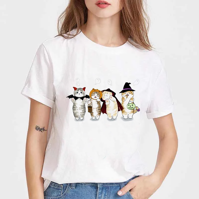 Футболка женская с принтом кошки, хлопок в японском стиле Харадзюку, Повседневная рубашка с коротким рукавом, свободная с круглым вырезом, к...
Футболка женская с принтом кошки, хлопок в японском стиле Харадзюку, Повседневная рубашка с коротким рукавом, свободная с круглым вырезом, к...