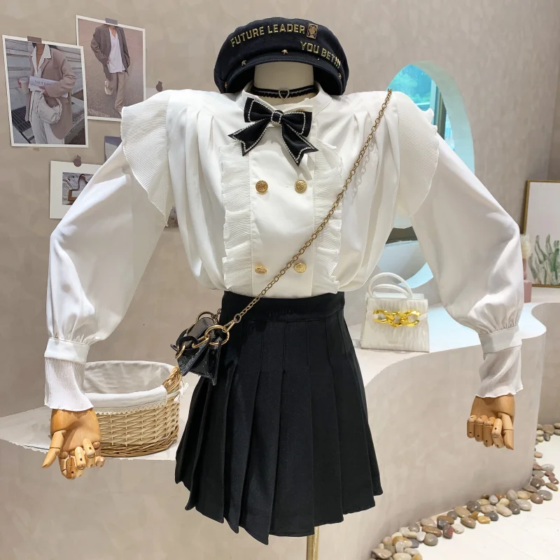 New Women's Clothing 2022 Autumn College Blazers suit skirt autumn bow long sleeve top high waist pleated skirt two piece set
New Women's Clothing 2022 Autumn College Blazers suit skirt autumn bow long sleeve top high waist pleated skirt two piece set