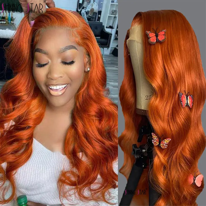 Ginger Orange Colored 13x4 Lace Front Human Hair Wigs Pre Plucked Brazilian Body Wave Human Hair Wigs Remy Hair Lace Frontal Wig
Ginger Orange Colored 13x4 Lace Front Human Hair Wigs Pre Plucked Brazilian Body Wave Human Hair Wigs Remy Hair Lace Frontal Wig