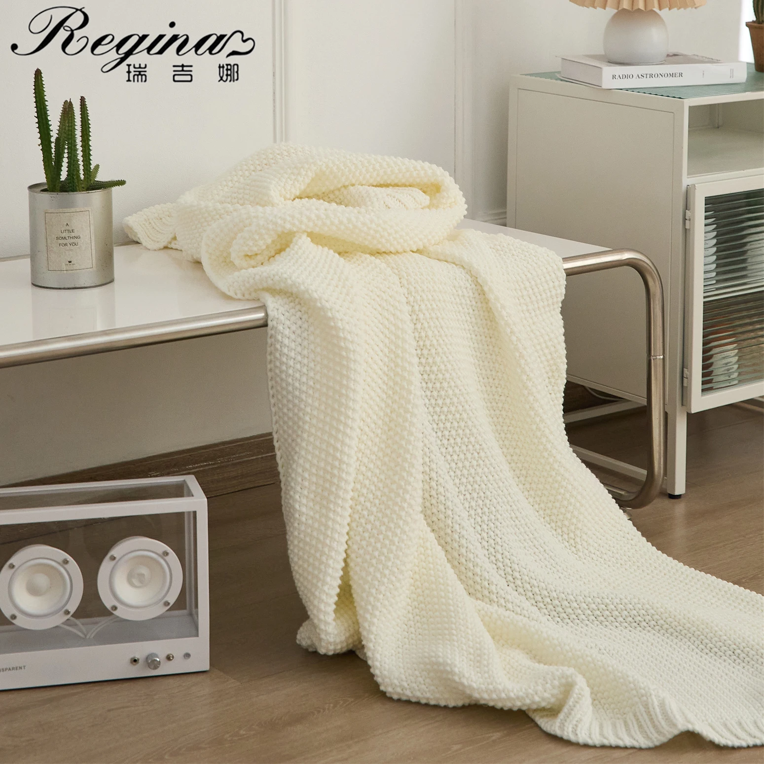 REGINA Nordic Home Decor Throw Blanket For Bed Sofa Soft Warm Cozy TV Leisure Wearable Shawl Knee Acrylic Knitted Plaid Blanket
REGINA Nordic Home Decor Throw Blanket For Bed Sofa Soft Warm Cozy TV Leisure Wearable Shawl Knee Acrylic Knitted Plaid Blanket