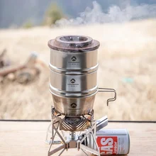 S362 Outdoor Camping Picnic Stainless Steel Steamer Picnic Portable Shiraz Bowl Steaming Grid Steaming Drawer